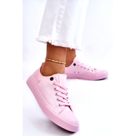 Sneakers basse classiche da donna Big Star LL274022 rosa chiaro 2