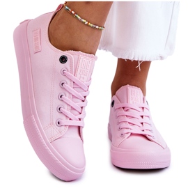 Sneakers basse classiche da donna Big Star LL274022 rosa chiaro 4