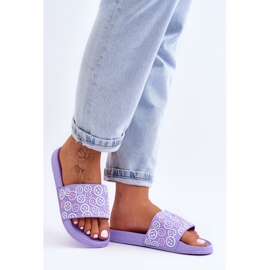 Ciabatte Da Donna Con Emoticon Cosette Viola 1