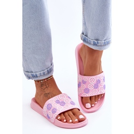 Pantofole da donna con emoticon Cosette rosa 1