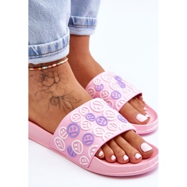 Pantofole da donna con emoticon Cosette rosa 2