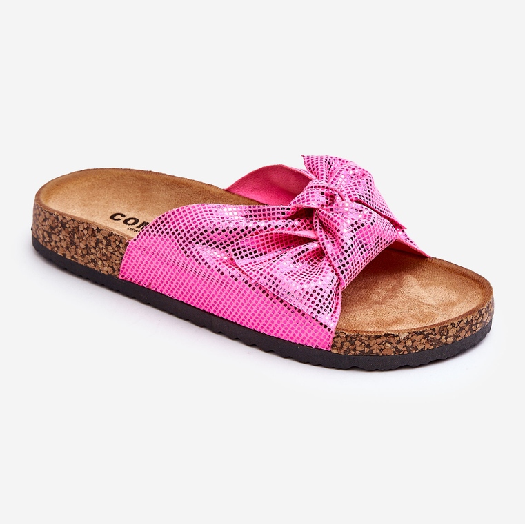 Pantofole Donna Con Fiocco Lucido Rosa Jodie 1