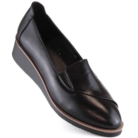 Scarpe con zeppa nere da donna Vinceza 58182 nero 1