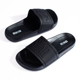 Pantofole nere da uomo Big Star DD174690 nero 1