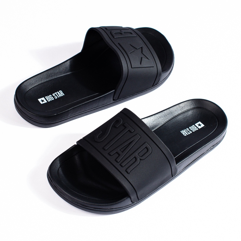 Pantofole nere da uomo Big Star DD174690 nero 1
