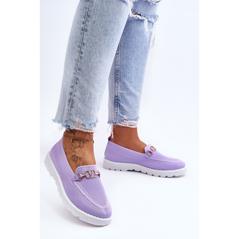 PM1 Alena Slip-On Sneakers Donna Con Abbellimento Viola 1