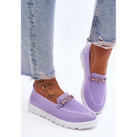 PM1 Alena Slip-On Sneakers Donna Con Abbellimento Viola 2
