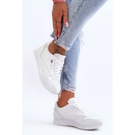 PM1 Scarpe sportive con plateau in pelle Merida bianca bianco 2