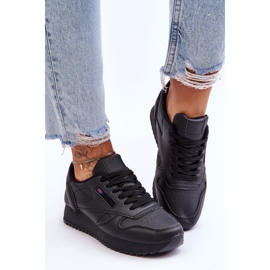 PM1 Merida Scarpe sportive in pelle con plateau e lacci neri nero 2