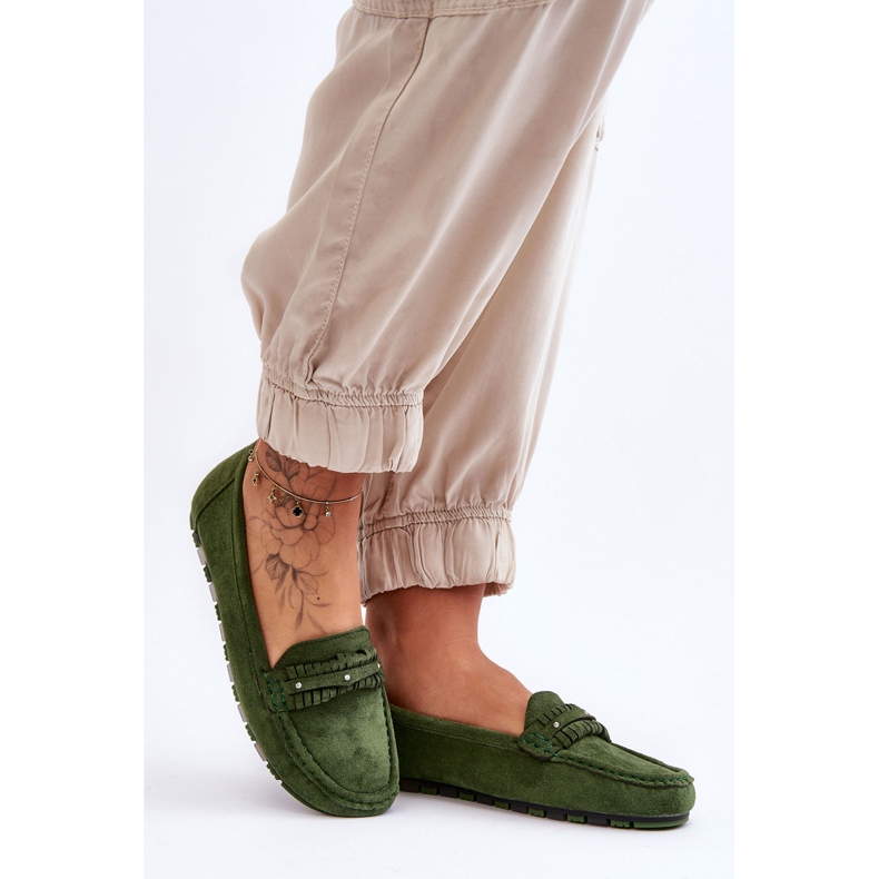 PG1 Mocassini Scamosciati Donna Verde Clorie 1