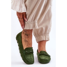 PG1 Mocassini Scamosciati Donna Verde Clorie 2