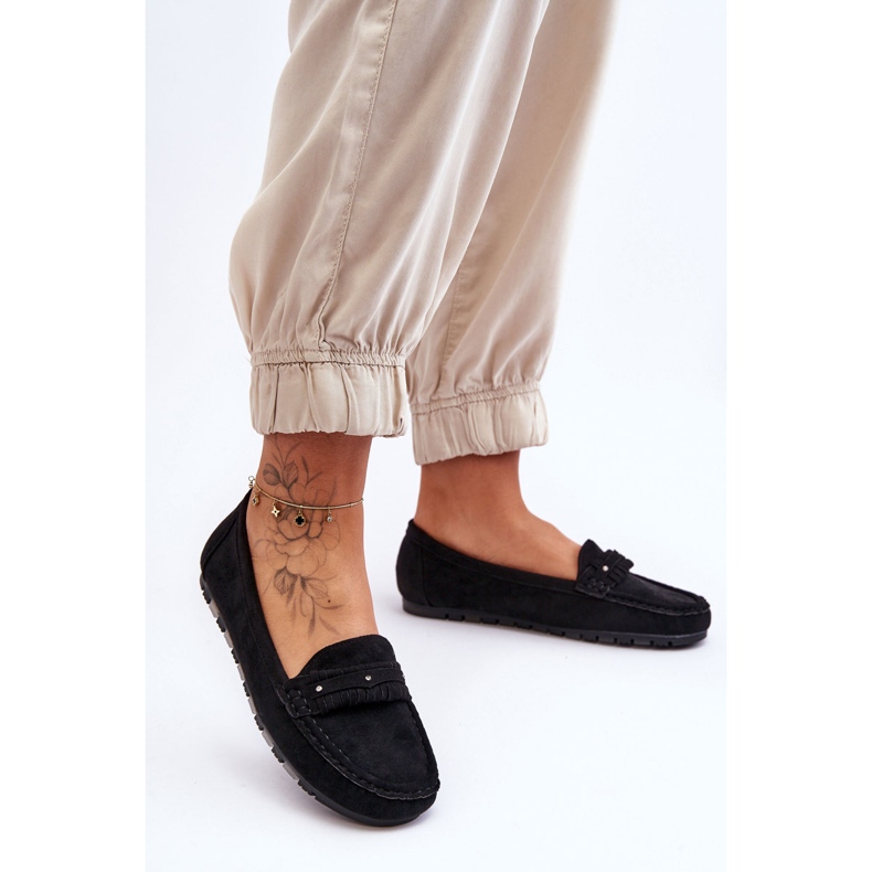 PG1 Mocassini Camoscio Donna Neri Clorie nero 1