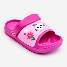 WJ1 Sandali Infradito Bambini Leggeri Con Tema Animali Fucsia Rico rosa 1