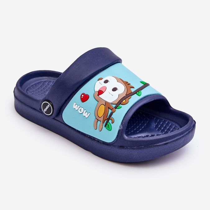 Sandali Infradito Leggeri Per Bambini Con Motivo Animalier Navy Rico blu 1