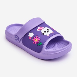 WJ1 Sandali Leggeri Per Bambini Con Motivi Animali Viola Rico 1