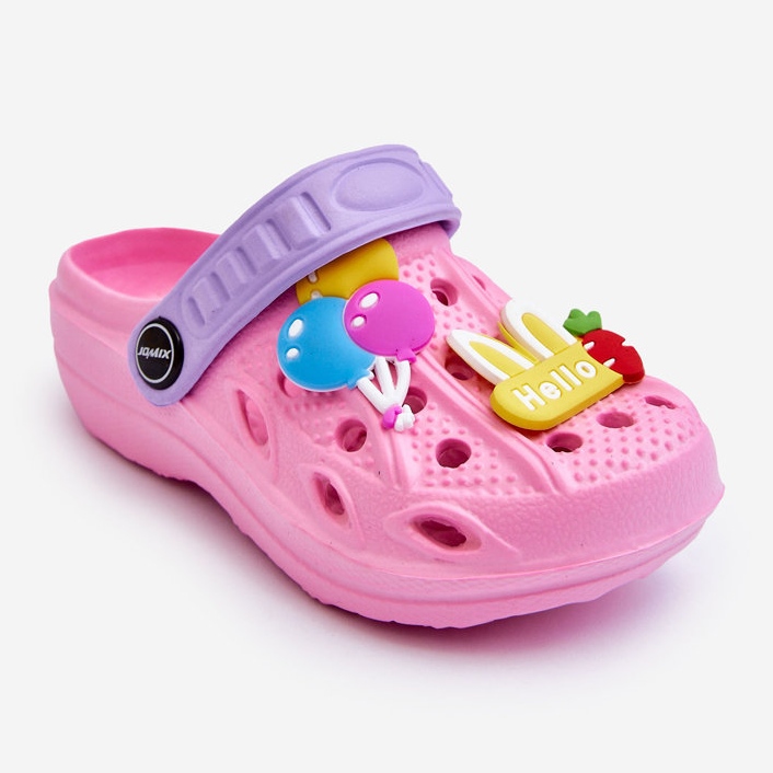 WJ1 Sandali Crocs leggeri in schiuma per bambini Dolci rosa 1