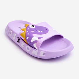 Pantofole in gommapiuma per bambini Dinosaur Viola Dario 1