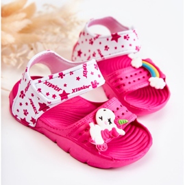 Sandalo Bambina In Schiuma Leggera Con Velcro Fucsia Asti rosa 1