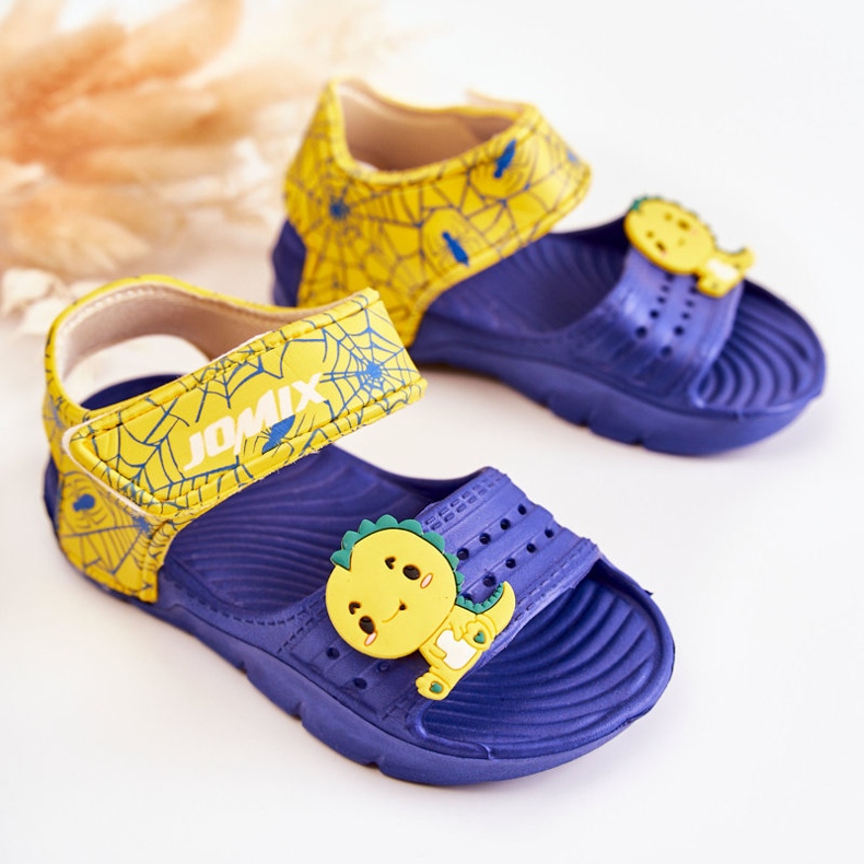 Sandalo Bambina In Schiuma Leggera Con Velcro Blu Navy Asti 1