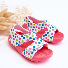 Sandali in gommapiuma per bambini con fantasia leggera Malaga rosa e bianco 2