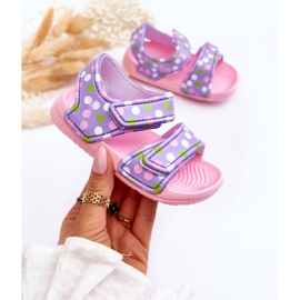 Sandali Schiuma Leggeri Bambini Fantasia Rosa-Viola Malaga 1
