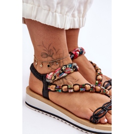 Comodi sandali con zeppa da donna neri Jodie nero 2