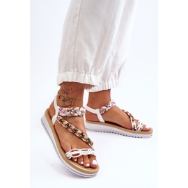 Comodi sandali con zeppa da donna bianchi Jodie bianca 1