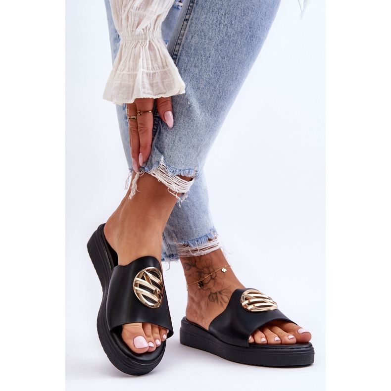 Pantofole Donna Con Decorazione Black Secrets nero 1