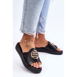 Pantofole Donna Con Decorazione Black Secrets nero 2