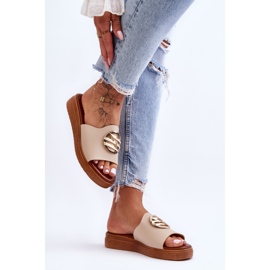 Pantofole Donna Beige Secrets Con Decorazione 2