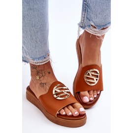 Pantofole impreziosite da donna Camel Secrets marrone 1