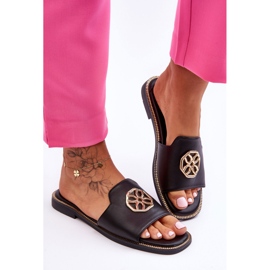 Sandali Classici Da Donna Con Tacco Piatto Nero Larotte 1