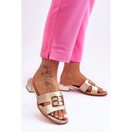 Pantofole Eleganti Da Donna Con Decoro Atlantis Dorato d'oro 1