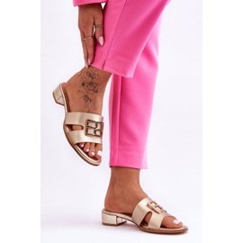 Pantofole Eleganti Da Donna Con Decoro Atlantis Dorato d'oro 2