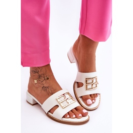 Pantofole Eleganti Da Donna Con Decoro Atlantis Bianco bianca 2