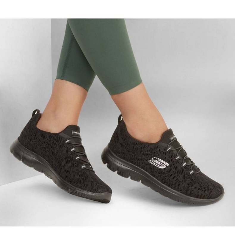 Scarpe Skechers Summits - Leopard Spot W 149037 Bbk nero 2