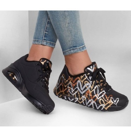 Scarpe Skechers Uno Metallic Love W 155523/BKGD nero 1