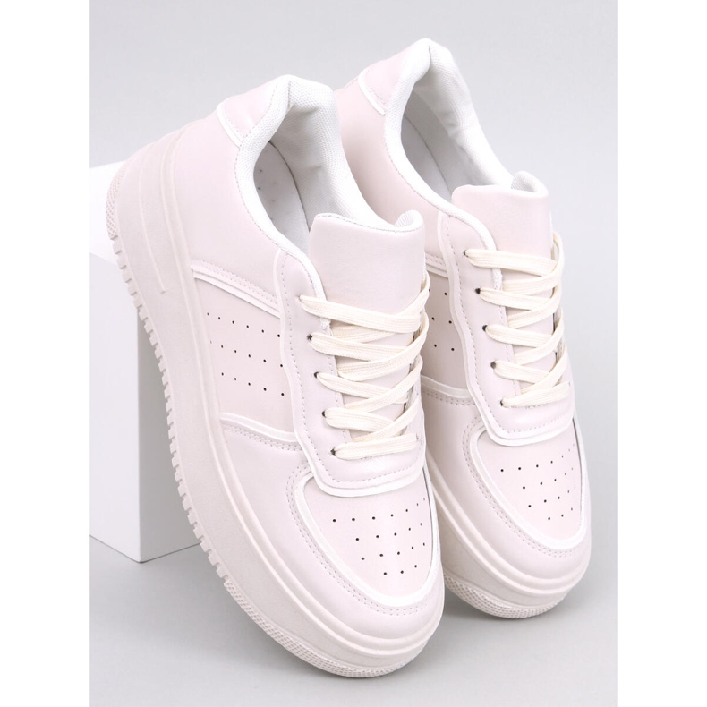 Secada Sneaker beige con suola alta 1