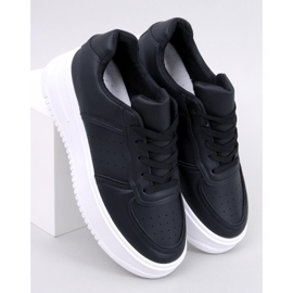 Secada Sneakers nere con suola alta nero 1