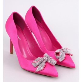 Spille in raso con fiocco Trini Fucsia rosa 1