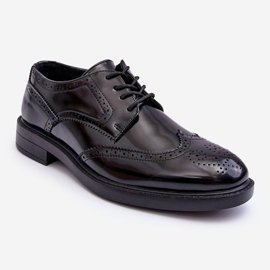 WD1 Scarpe Eleganti Laccate da Uomo Nere Gustavo nero 1