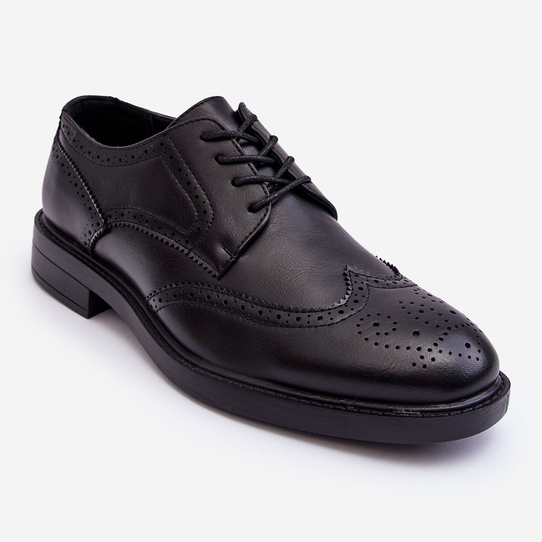 WD1 Scarpe Eleganti In Pelle Da Uomo Nere Gustavo nero 1