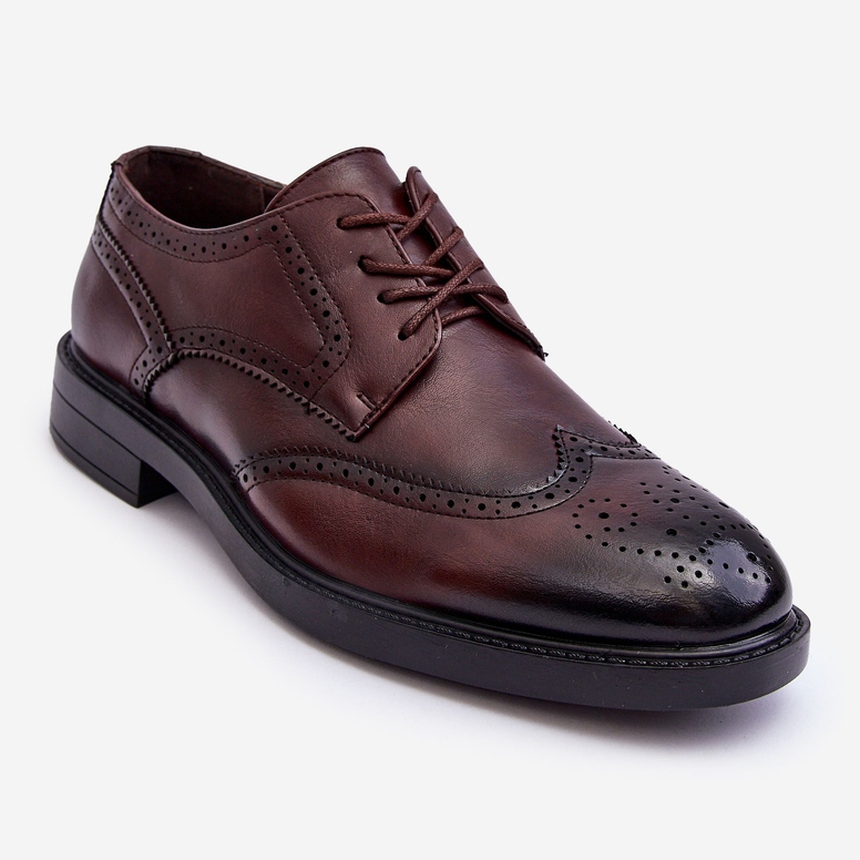 WD1 Scarpe Eleganti da Uomo in Pelle Marrone Gustavo 1