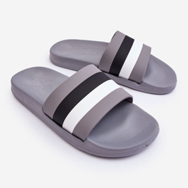 WJ1 Pantofole a righe da uomo Grey Vision grigio 1