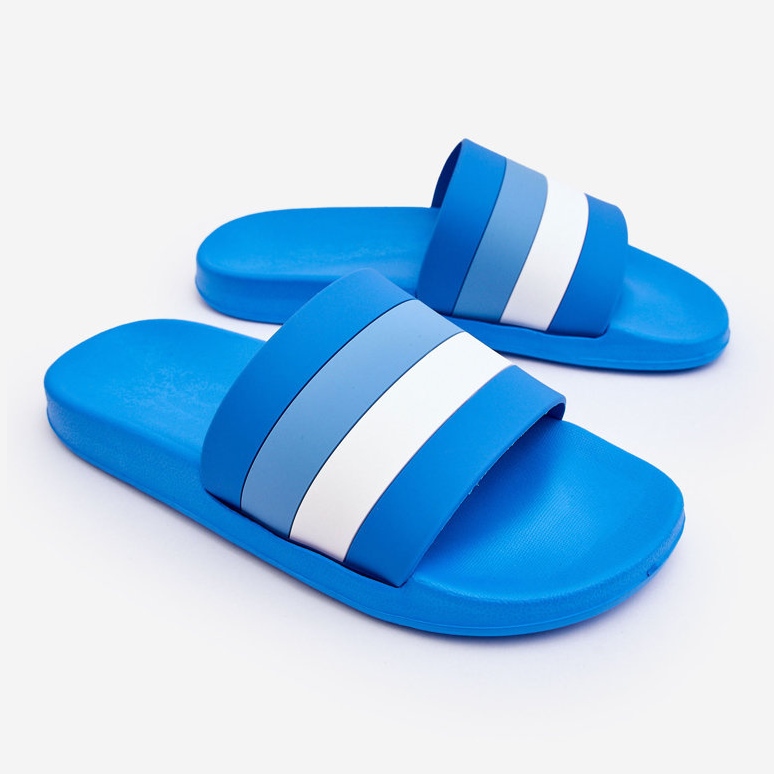 WJ1 Ciabatte da uomo a righe Blue Vision 1