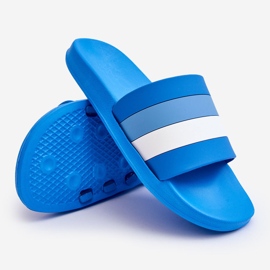WJ1 Ciabatte da uomo a righe Blue Vision 2