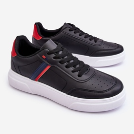 WJ1 Scarpe da ginnastica classiche da uomo nere e rosse Enrique nero 1
