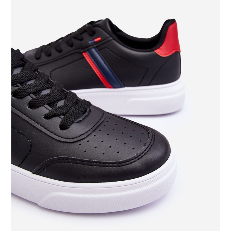 WJ1 Scarpe da ginnastica classiche da uomo nere e rosse Enrique nero 2