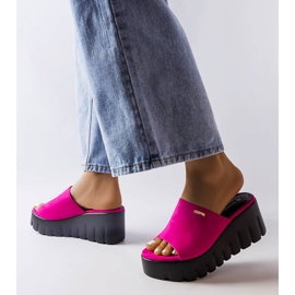 Inna Sandali rosa con zeppa di Agnes 2