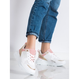 SHELOVET Sneakers alla moda con rete bianca 1